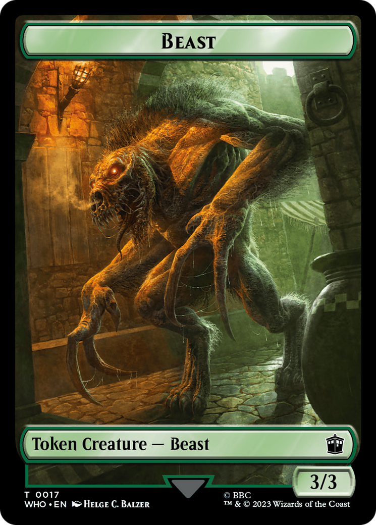 Copy // Beast Double-Sided Token [Doctor Who Tokens] | The Clever Kobold