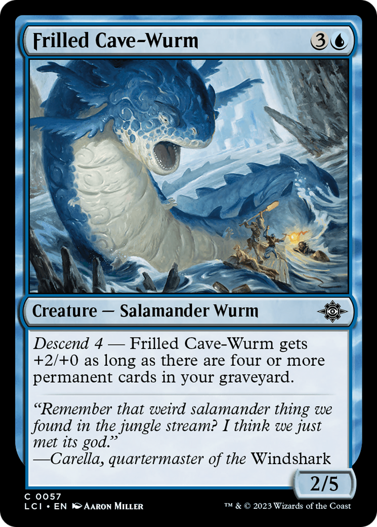 Frilled Cave-Wurm [The Lost Caverns of Ixalan] | The Clever Kobold