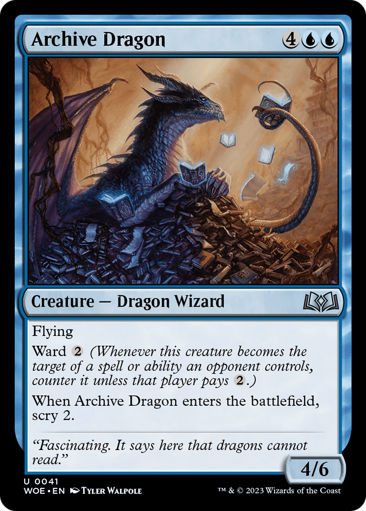 Archive Dragon [Wilds of Eldraine] | The Clever Kobold