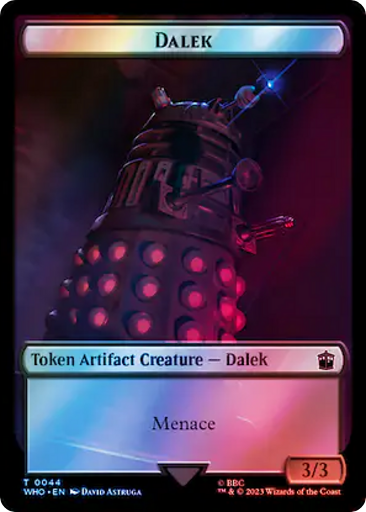 Dalek // Treasure (0062) Double-Sided Token (Surge Foil) [Doctor Who Tokens] | The Clever Kobold