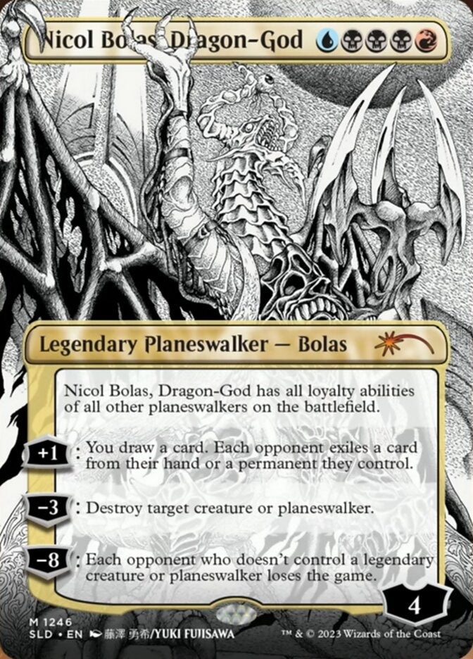 Nicol Bolas, Dragon-God (Borderless) [Secret Lair Drop Series] | The Clever Kobold