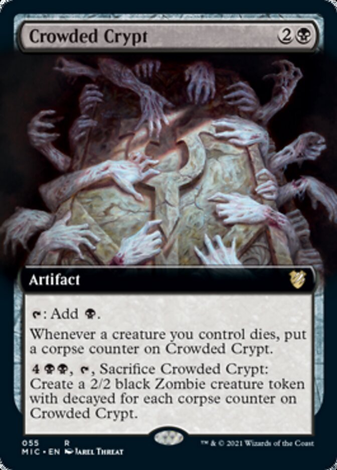 Crowded Crypt (Extended Art) [Innistrad: Midnight Hunt Commander] | The Clever Kobold