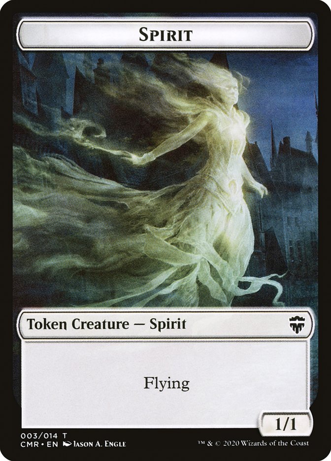 Angel // Spirit Double-Sided Token [Commander Legends Tokens] | The Clever Kobold