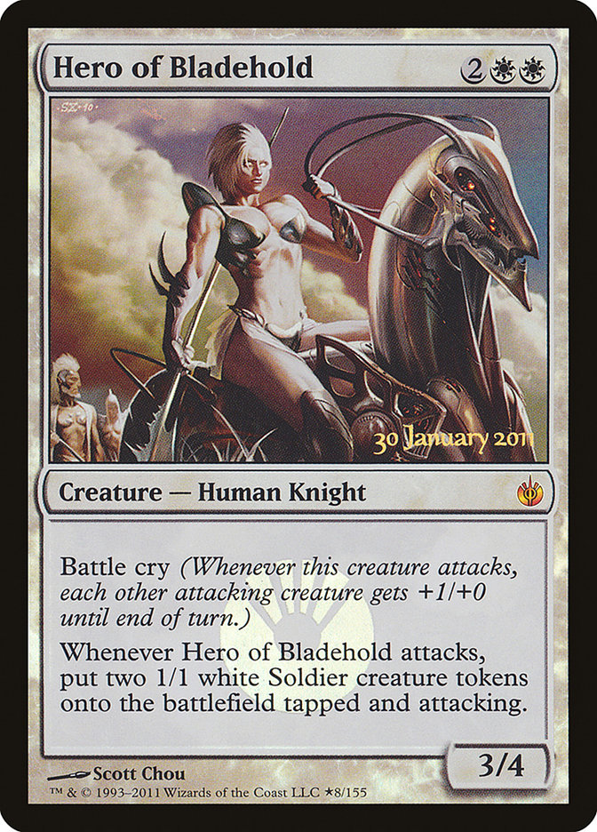 Hero of Bladehold [Mirrodin Besieged Prerelease Promos] | The Clever Kobold