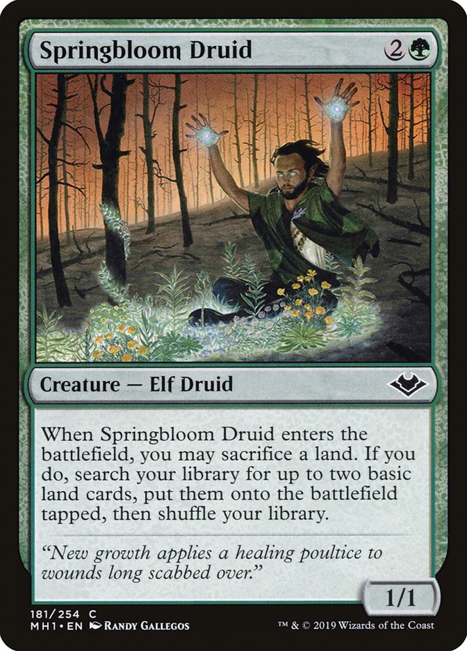 Springbloom Druid [Modern Horizons] | The Clever Kobold