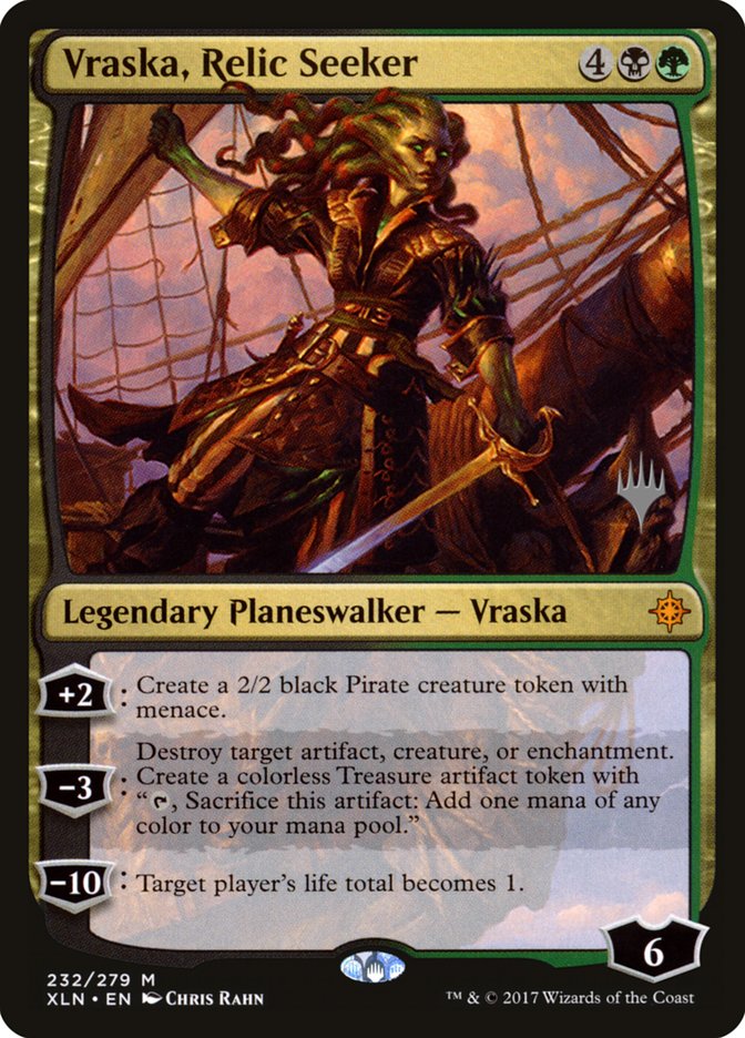 Vraska, Relic Seeker (Promo Pack) [Ixalan Promos] | The Clever Kobold