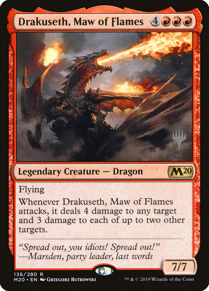 Drakuseth, Maw of Flames (Promo Pack) [Core Set 2020 Promos] | The Clever Kobold