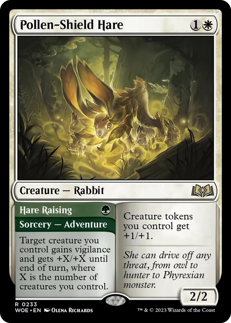 Pollen-Shield Hare // Hare Raising [Wilds of Eldraine] | The Clever Kobold