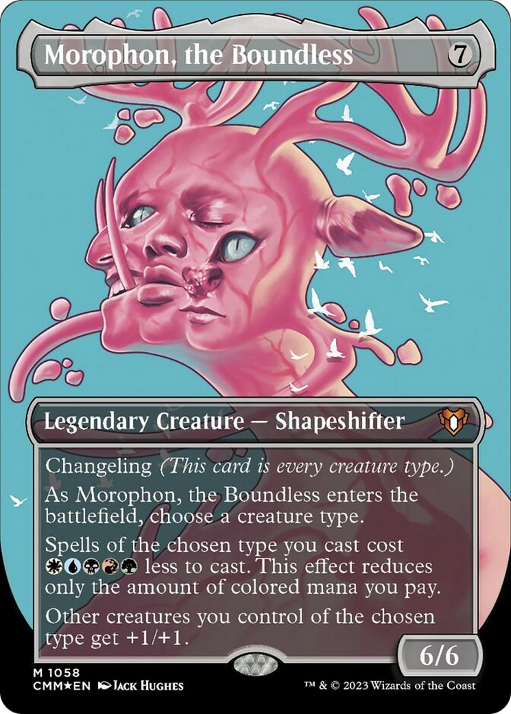 Morophon, the Boundless (Borderless Textured Foil Frame Break) [Commander Masters] | The Clever Kobold