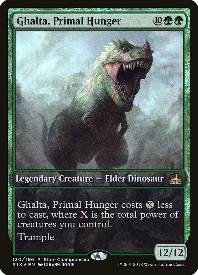 Ghalta, Primal Hunger (Store Championship) (Full Art) [Rivals of Ixalan Promos] | The Clever Kobold