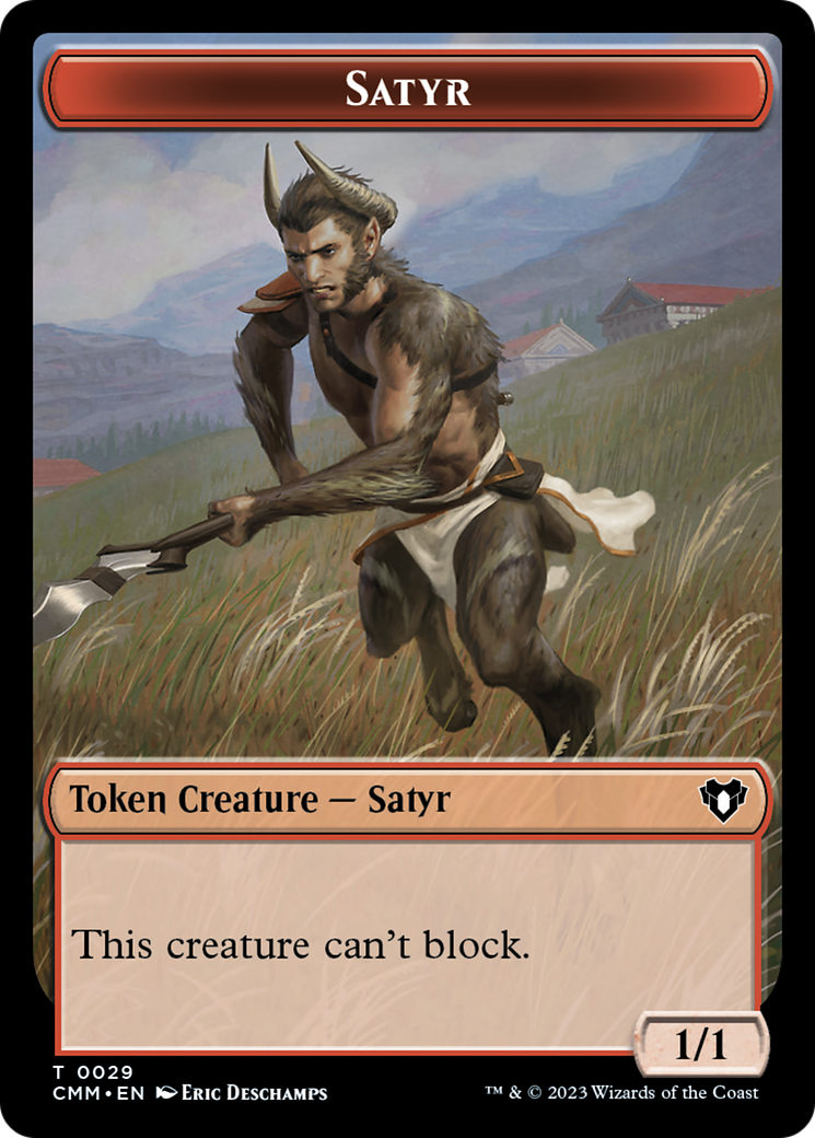 Satyr Token [Commander Masters Tokens] | The Clever Kobold