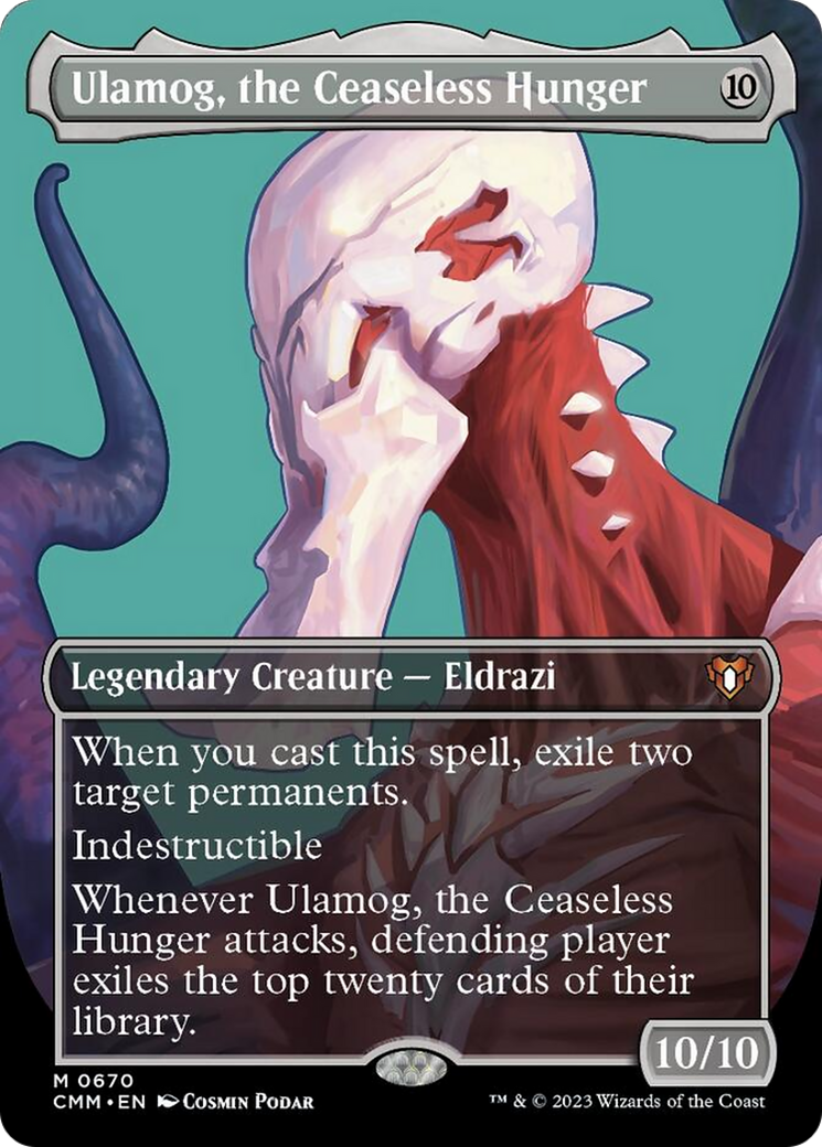 Ulamog, the Ceaseless Hunger (Borderless Profile) [Commander Masters] | The Clever Kobold