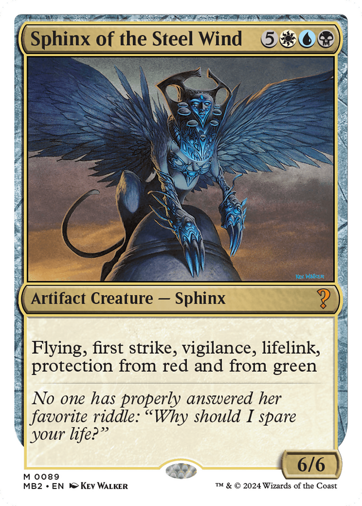 Sphinx of the Steel Wind (White Border) [Mystery Booster 2] | The Clever Kobold