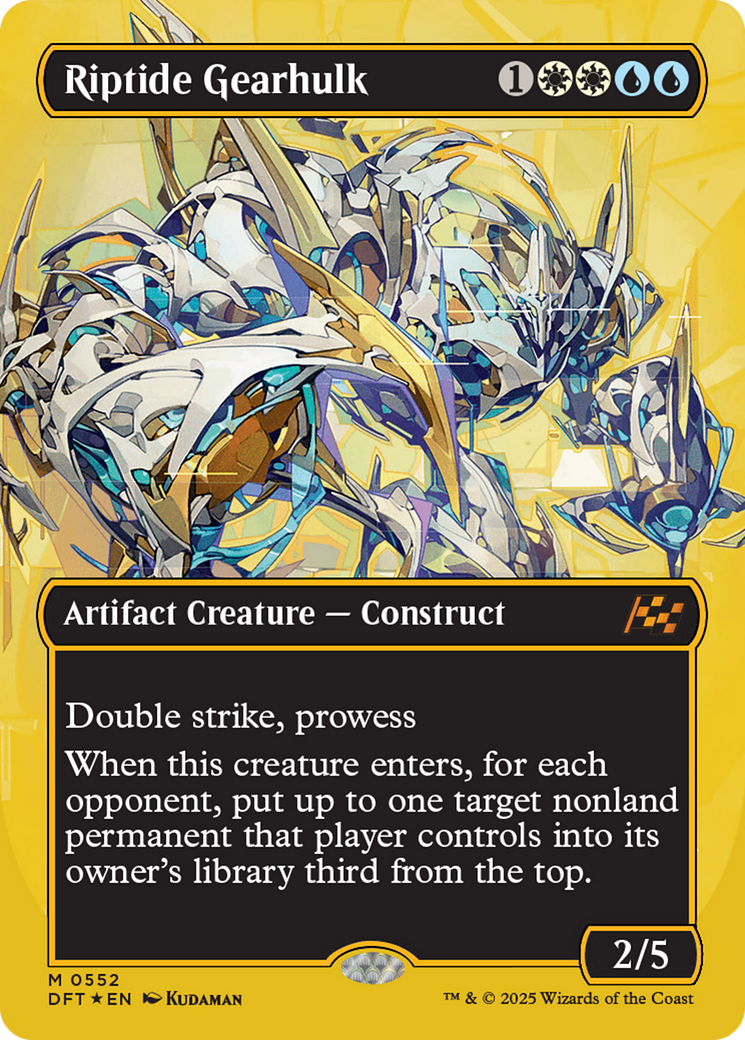 Riptide Gearhulk (Borderless) (First-Place Foil) [Aetherdrift] | The Clever Kobold