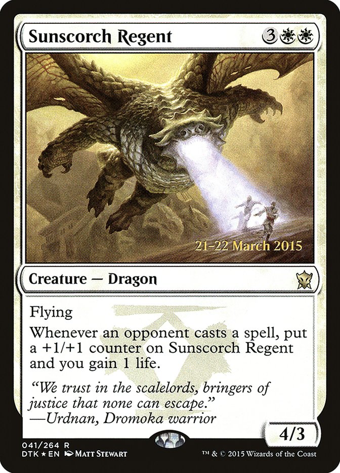 Sunscorch Regent [Dragons of Tarkir Prerelease Promos] | The Clever Kobold