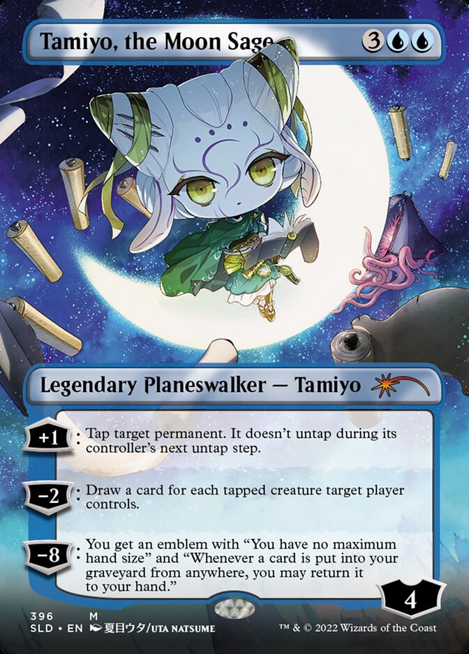 Tamiyo, the Moon Sage (Borderless) [Secret Lair Drop Series] | The Clever Kobold