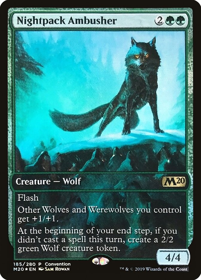 Nightpack Ambusher (Convention) (Full Art) [Core Set 2020 Promos] | The Clever Kobold