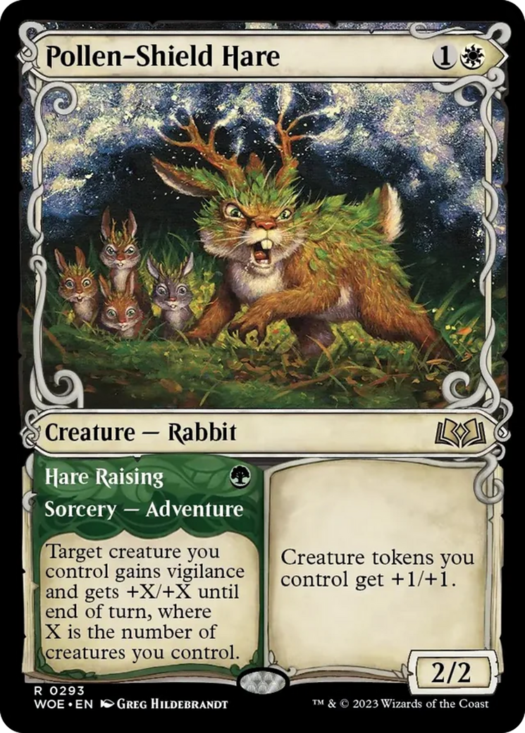 Pollen-Shield Hare // Hare Raising (Showcase) [Wilds of Eldraine] | The Clever Kobold