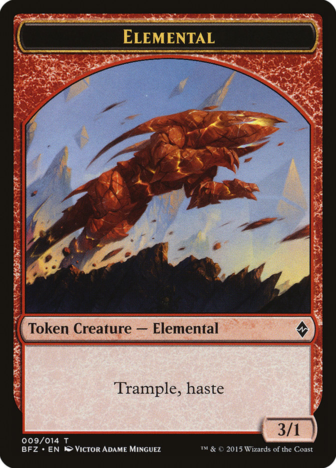 Elemental Token (009/014) [Battle for Zendikar Tokens] | The Clever Kobold
