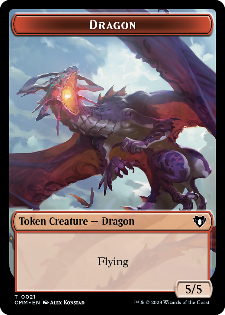 Dragon Token (21) [Commander Masters Tokens] | The Clever Kobold