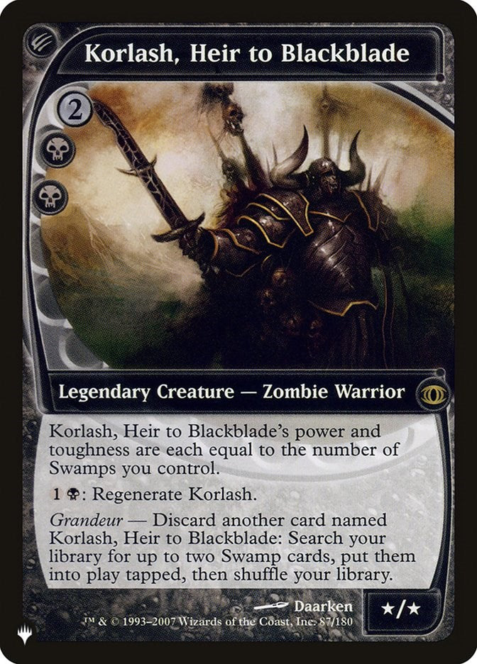 Korlash, Heir to Blackblade [LIST - 87/180]