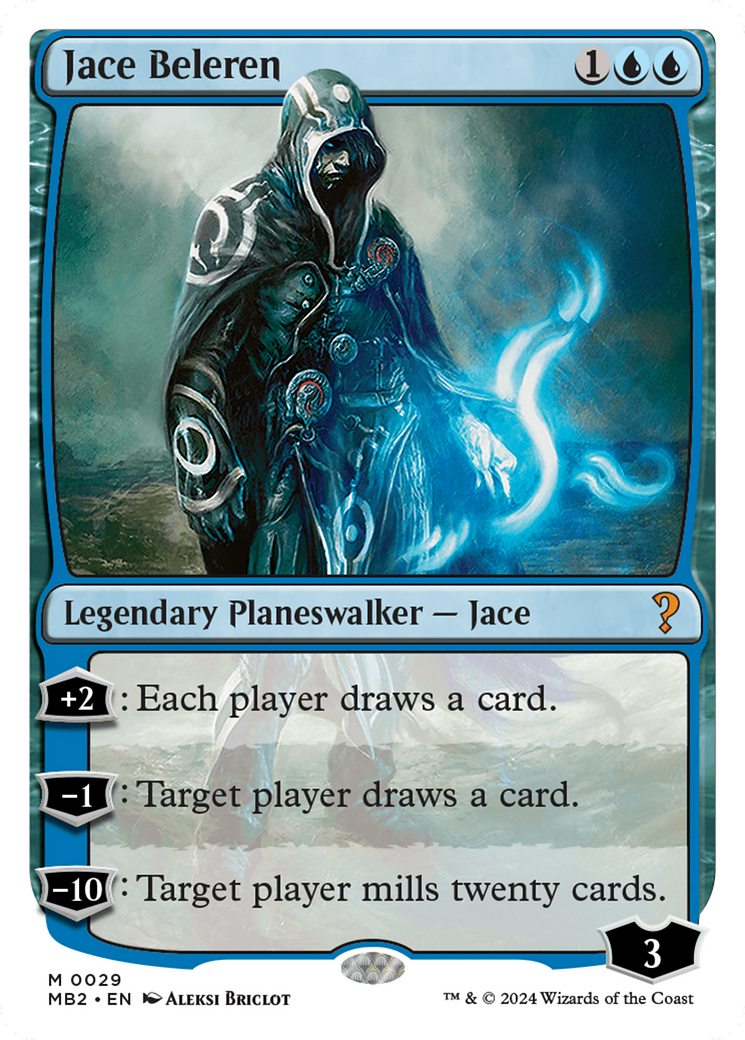 Jace Beleren (White Border) [Mystery Booster 2] | The Clever Kobold