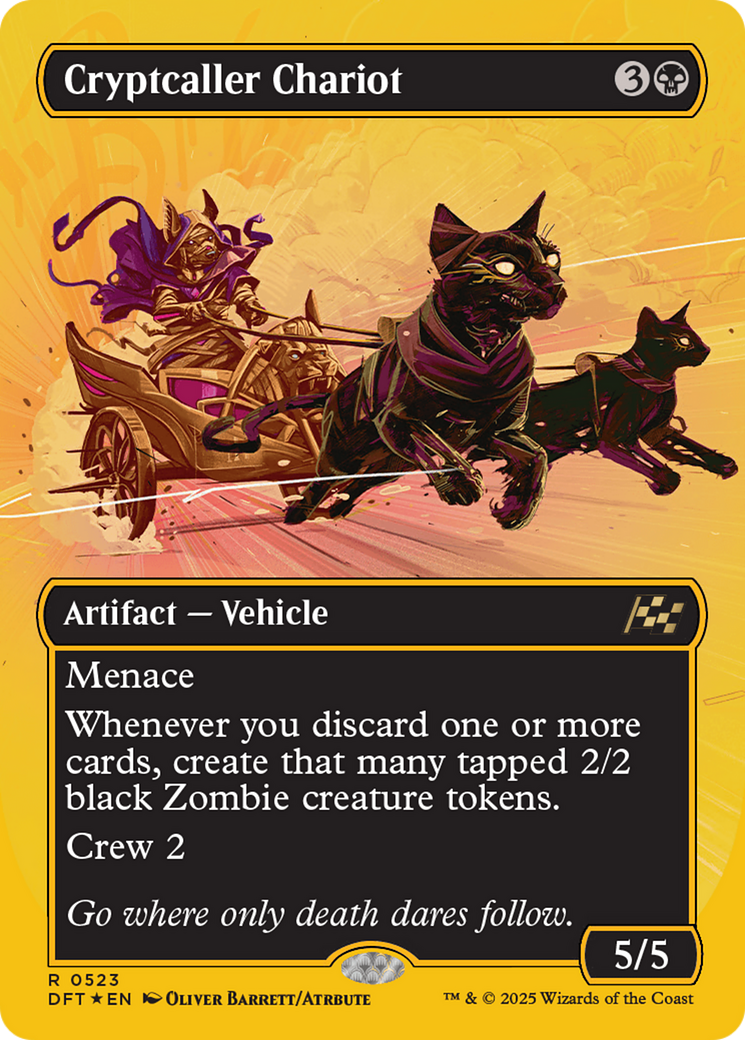 Cryptcaller Chariot (Borderless) (First-Place Foil) [Aetherdrift] | The Clever Kobold