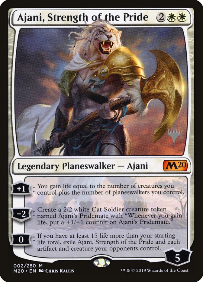 Ajani, Strength of the Pride (Promo Pack) [Core Set 2020 Promos] | The Clever Kobold