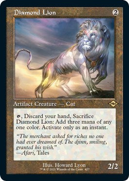 Diamond Lion (Retro Frame) (Foil Etched) [MH2 - 427]