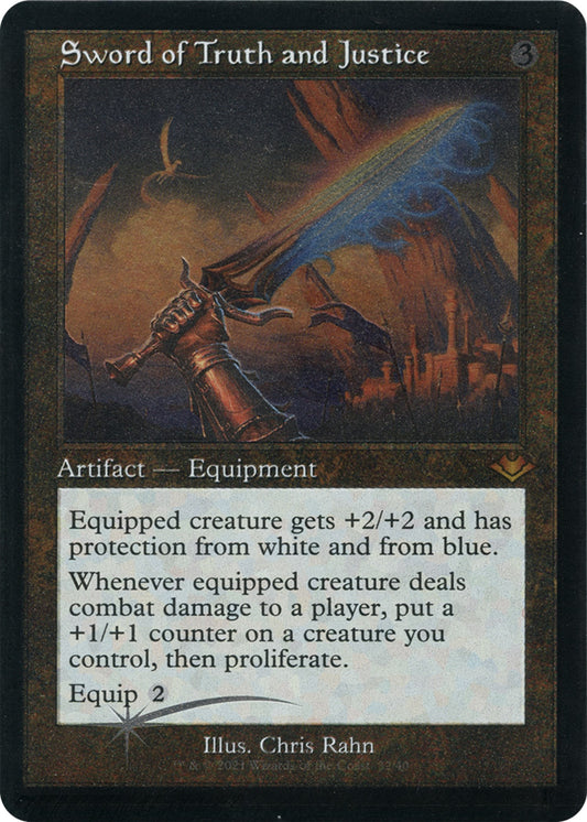 Sword of Truth and Justice (Retro Frame) (Foil Etched)