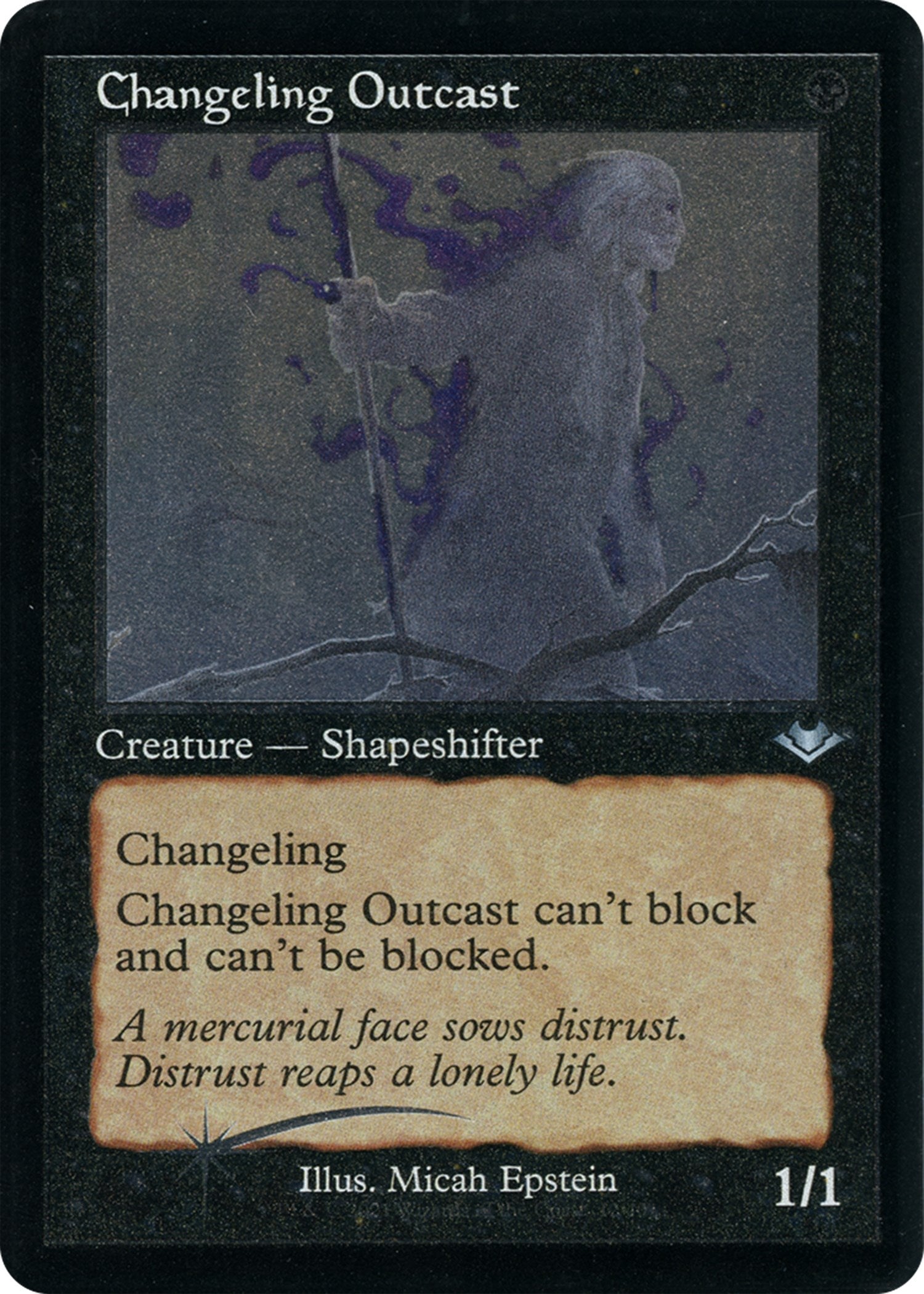 Changeling Outcast (Retro Frame) (Foil Etched)