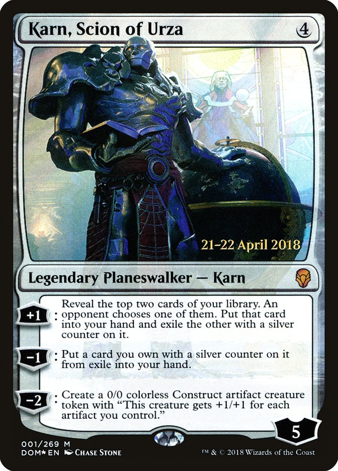 Karn, Scion of Urza [Dominaria Prerelease Promos] | The Clever Kobold