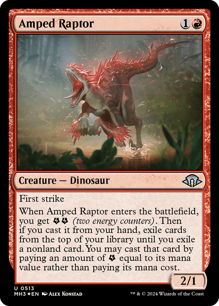 Amped Raptor (Ripple Foil) [Modern Horizons 3] | The Clever Kobold