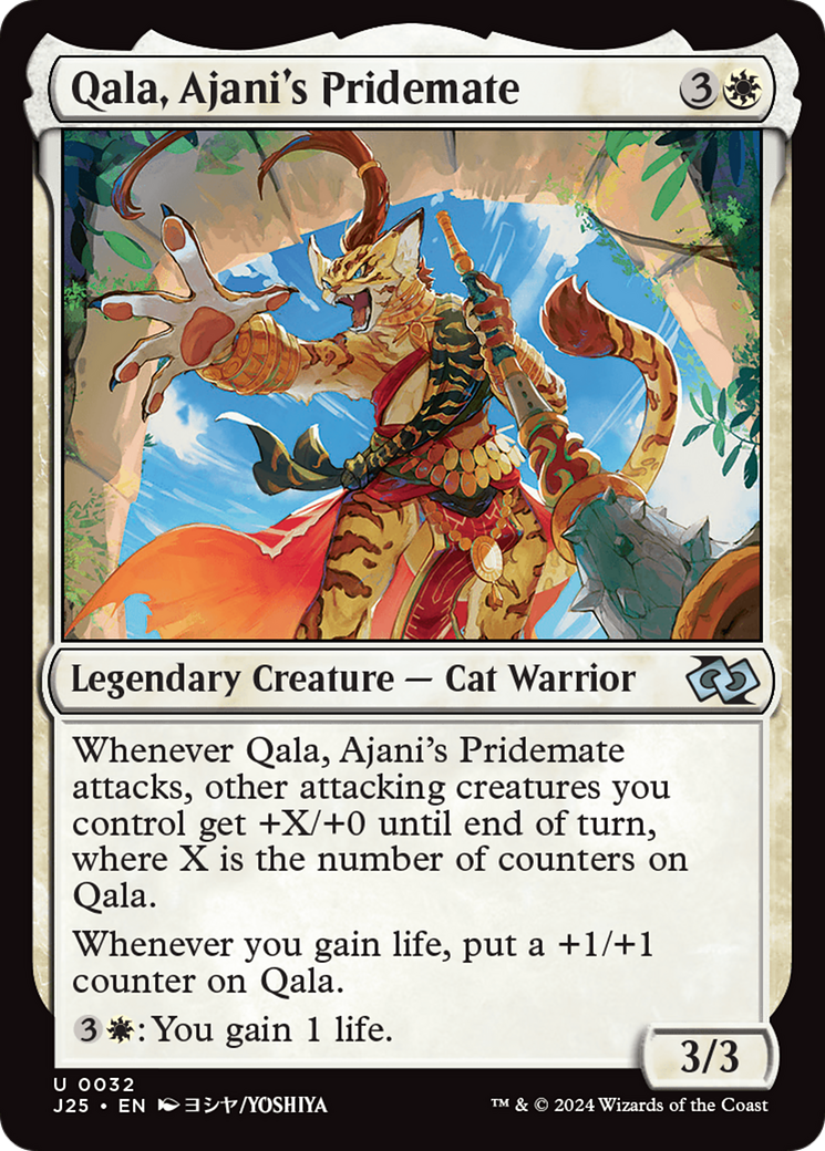 Qala, Ajani's Pridemate (Anime) [Foundations Jumpstart] | The Clever Kobold