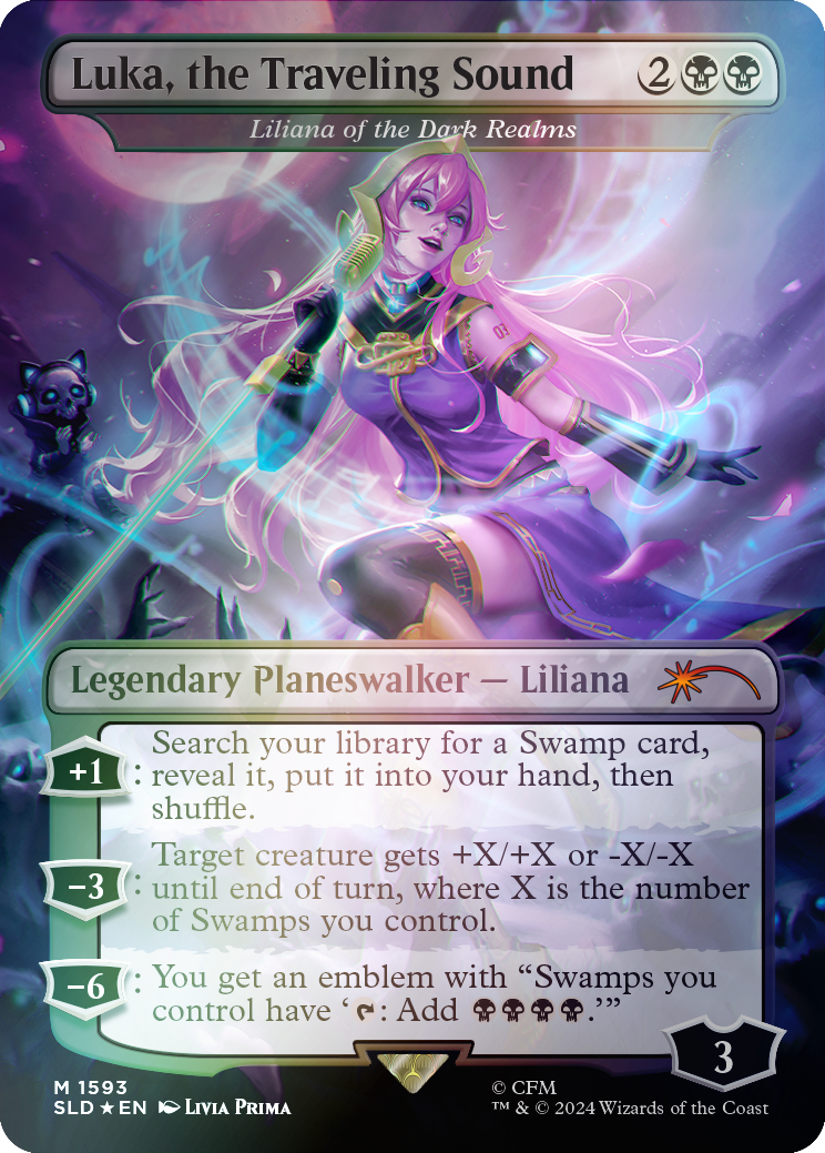 Luka, the Traveling Sound - Liliana of the Dark Realms (Rainbow Foil) [Secret Lair Drop Series] | The Clever Kobold