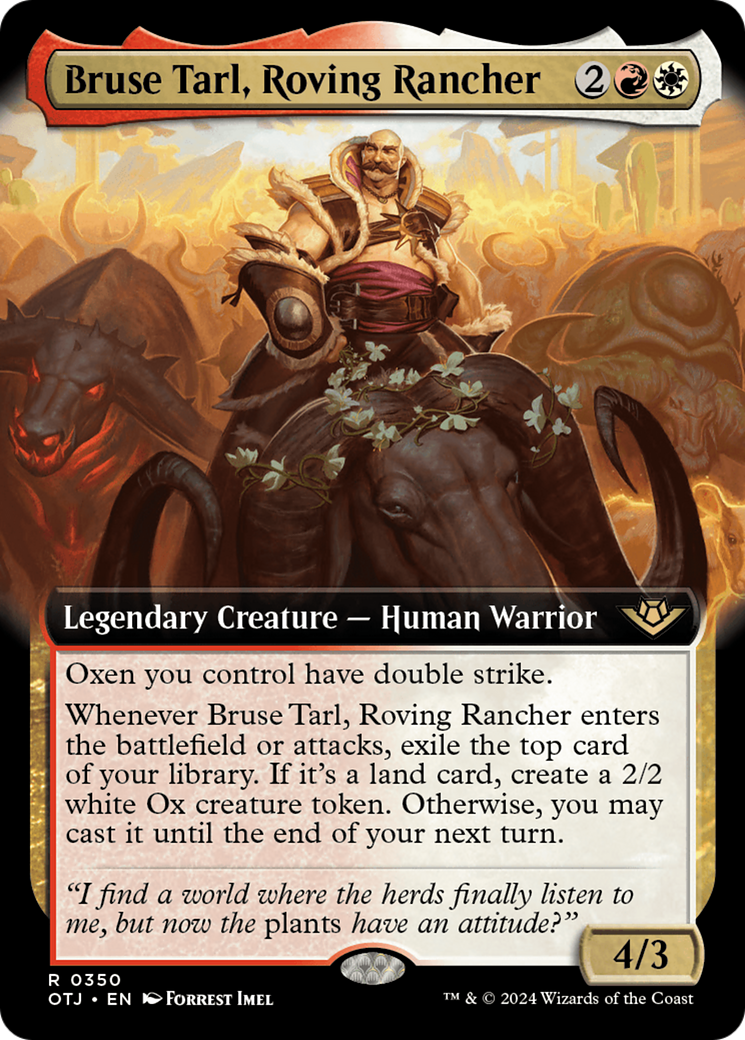 Bruse Tarl, Roving Rancher (Extended Art) [Outlaws of Thunder Junction] | The Clever Kobold