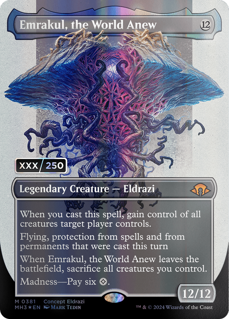 Emrakul, the World Anew (Borderless) (Serial Numbered) [Modern Horizons 3] | The Clever Kobold