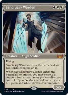 Sanctuary Warden (Showcase) (Foil Etched) [SNC - 443]