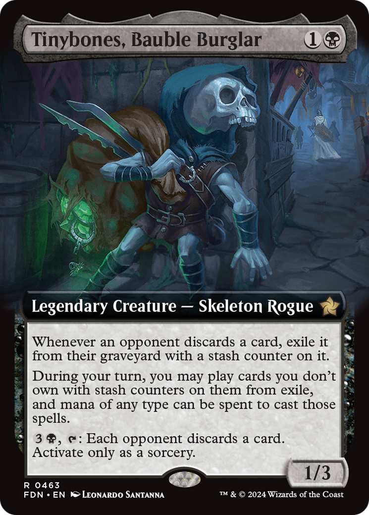 Tinybones, Bauble Burglar (Extended Art) [Foundations] | The Clever Kobold