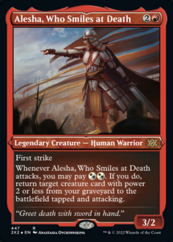 Alesha, Who Smiles at Death (Foil Etched) [Double Masters 2022] | The Clever Kobold