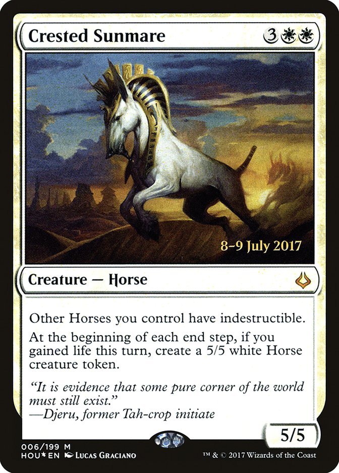 Crested Sunmare [Hour of Devastation Prerelease Promos] | The Clever Kobold