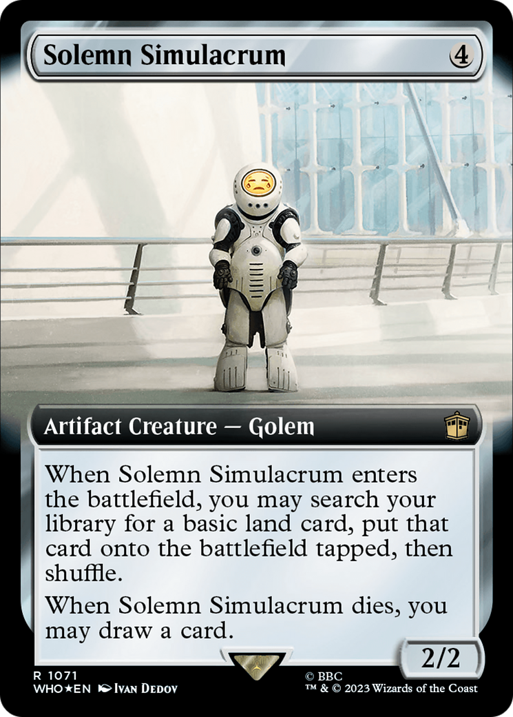 Solemn Simulacrum (Extended Art) (Surge Foil) [Doctor Who] | The Clever Kobold