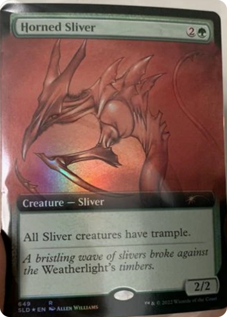 Horned Sliver (Extended Art) [Secret Lair Drop Promos] | The Clever Kobold