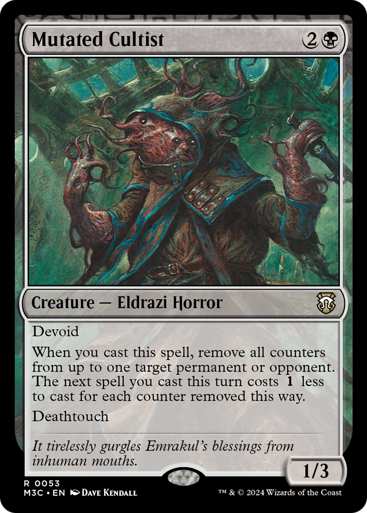 Mutated Cultist (Ripple Foil) [Modern Horizons 3 Commander] | The Clever Kobold