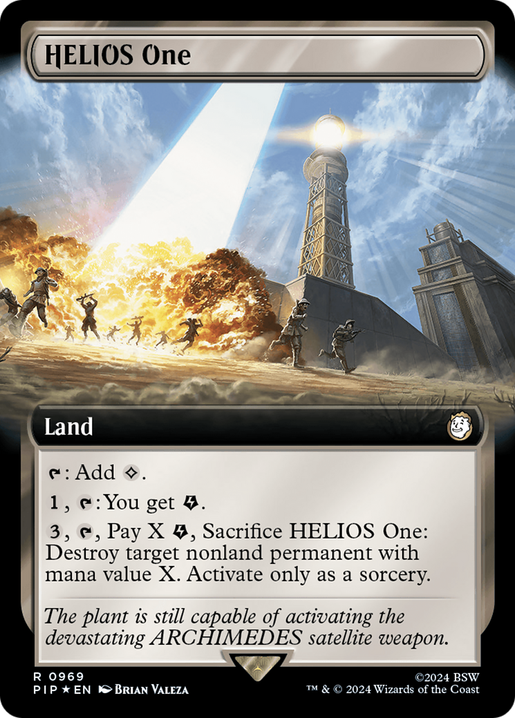 HELIOS One (Extended Art) (Surge Foil) [Fallout] | The Clever Kobold