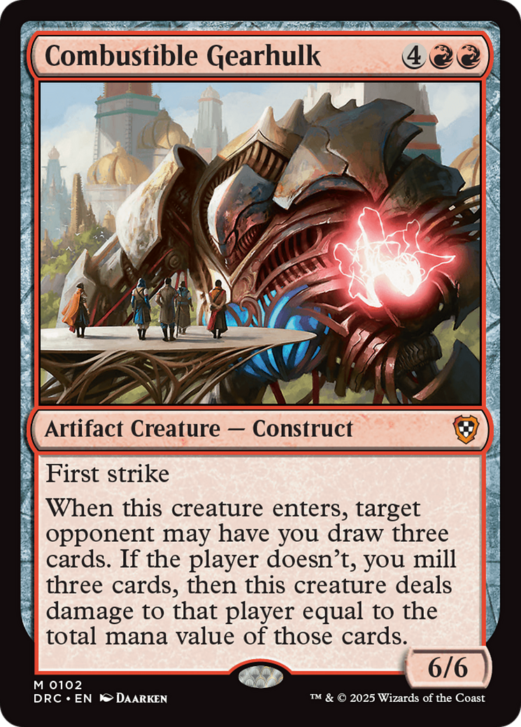 Combustible Gearhulk [Aetherdrift Commander] | The Clever Kobold