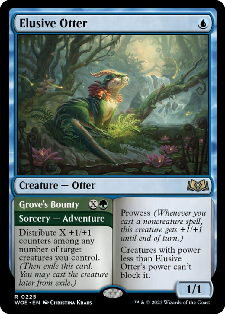 Elusive Otter // Grove's Bounty [Wilds of Eldraine] | The Clever Kobold