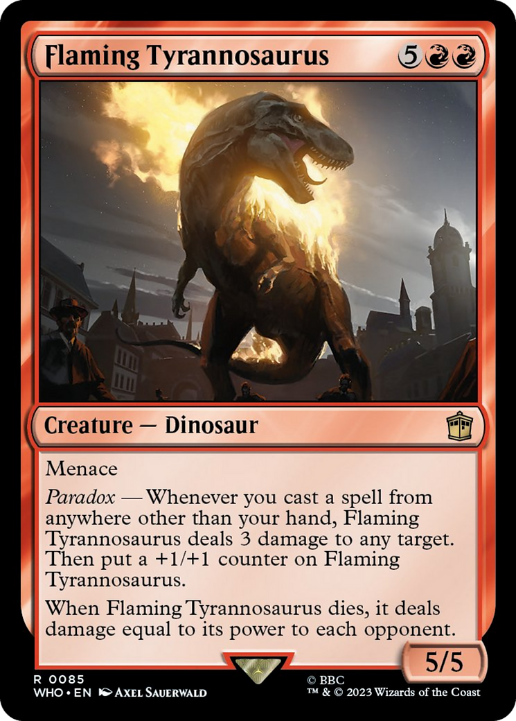 Flaming Tyrannosaurus [Doctor Who] | The Clever Kobold