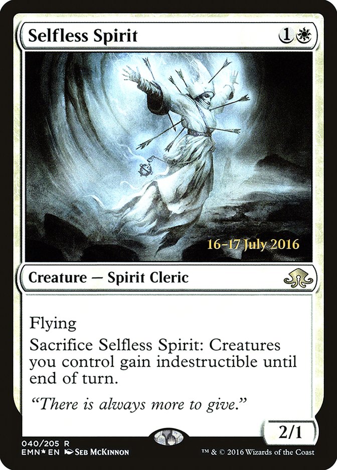 Selfless Spirit [Eldritch Moon Prerelease Promos] | The Clever Kobold