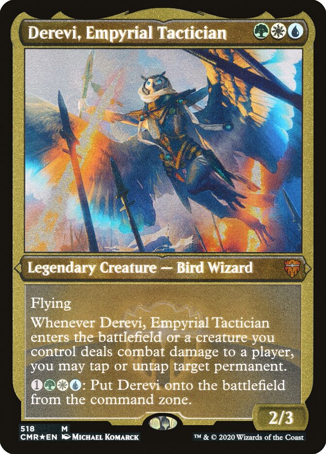 Derevi, Empyrial Tactician (Etched) [Commander Legends] | The Clever Kobold